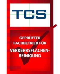 TCS Prüfsiegel Geprüfter Fachbetrieb für Verkehrsflächenreinigung